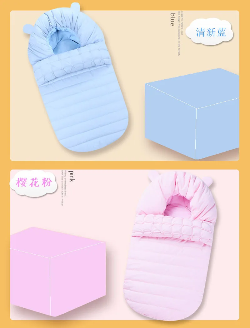 Конверт для новорожденного для маленьких мальчиков и девочек, зимний плотный хлопковый спальный мешок, детская прогулочная коляска