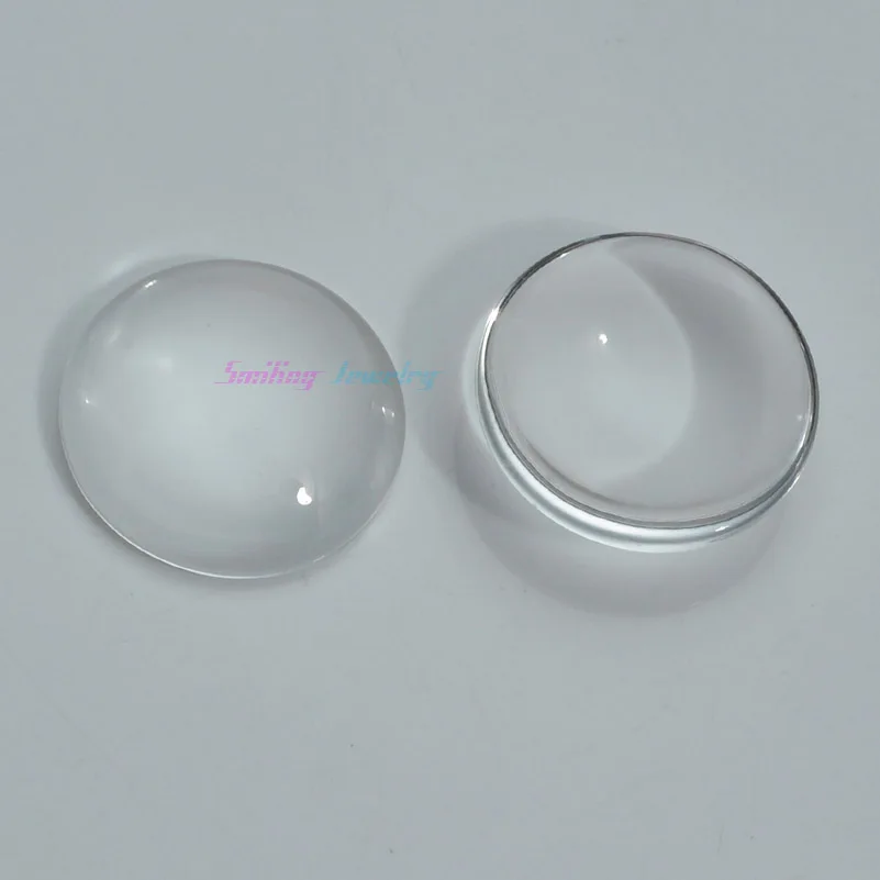 

50pcs 20mm (Thick 5.8mm) Clear Round Domed Magnifying Glass Cabs Lense Glass Cabochon For inserts Pendant Tray Settings