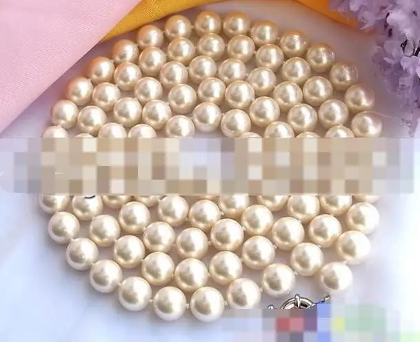 

song voge gem nanJ2297 CHAMPAGNE SOUTHSEA SHELL PEARL NECKLACE