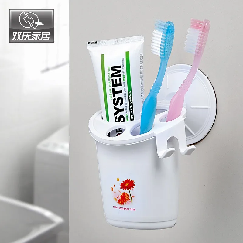 wall mounted brush holder bathroom plastic holder toothpaste holder shaver palstic holder hot sales