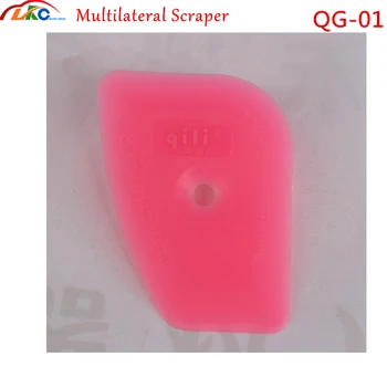 

50pcs/lot DHL Free QILI QG-01 Pink Color Tint Scraper Tool Plastic Auto Window Film Installation Window Squeegee vinyl