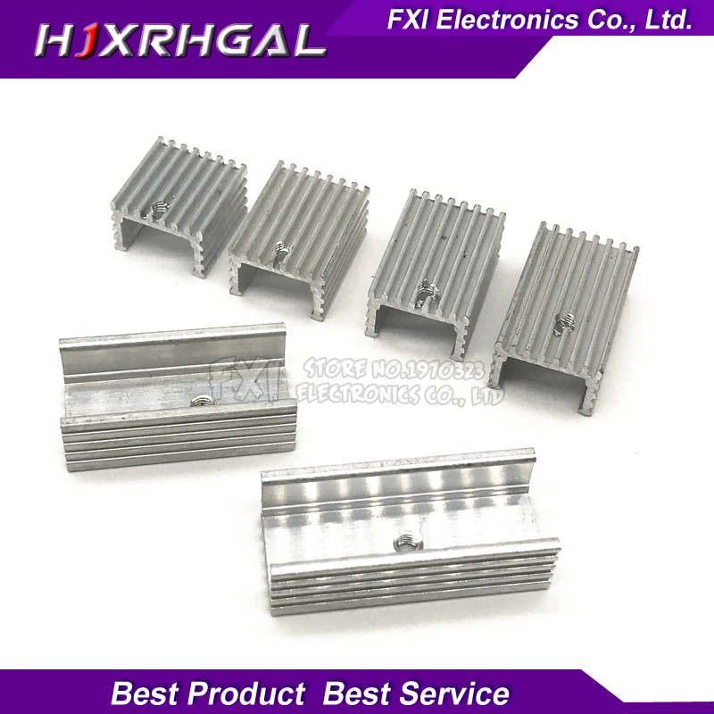 

100PCS 15*10*16/20/22/25/30/35mm Aluminium Heatsink Radiator U type hjxrhgal with for Transistors TO-220 TO220 Triode Heat Sink