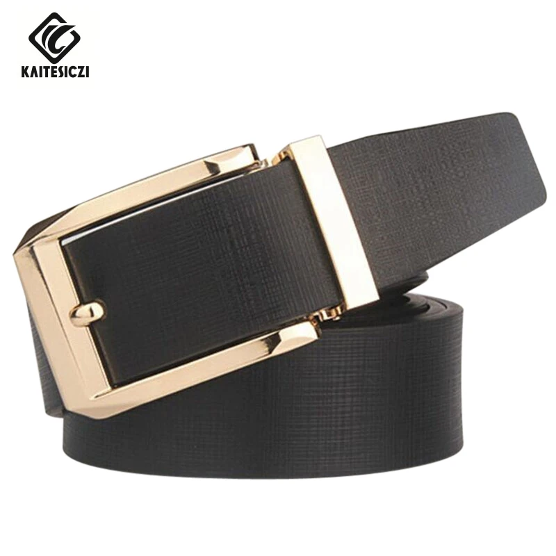 [KAITESICZI] 2017 New High end men's casual leather men's belts men's