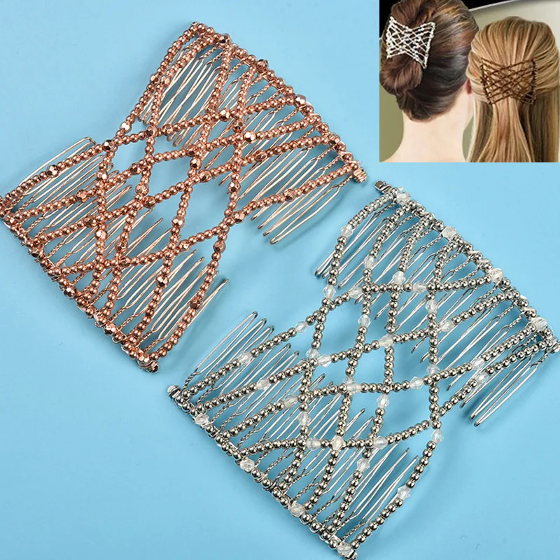 UNIQU® DIY Women Elastic Magic Hair Combs Vintage Hair Clip Claw Bun Maker
