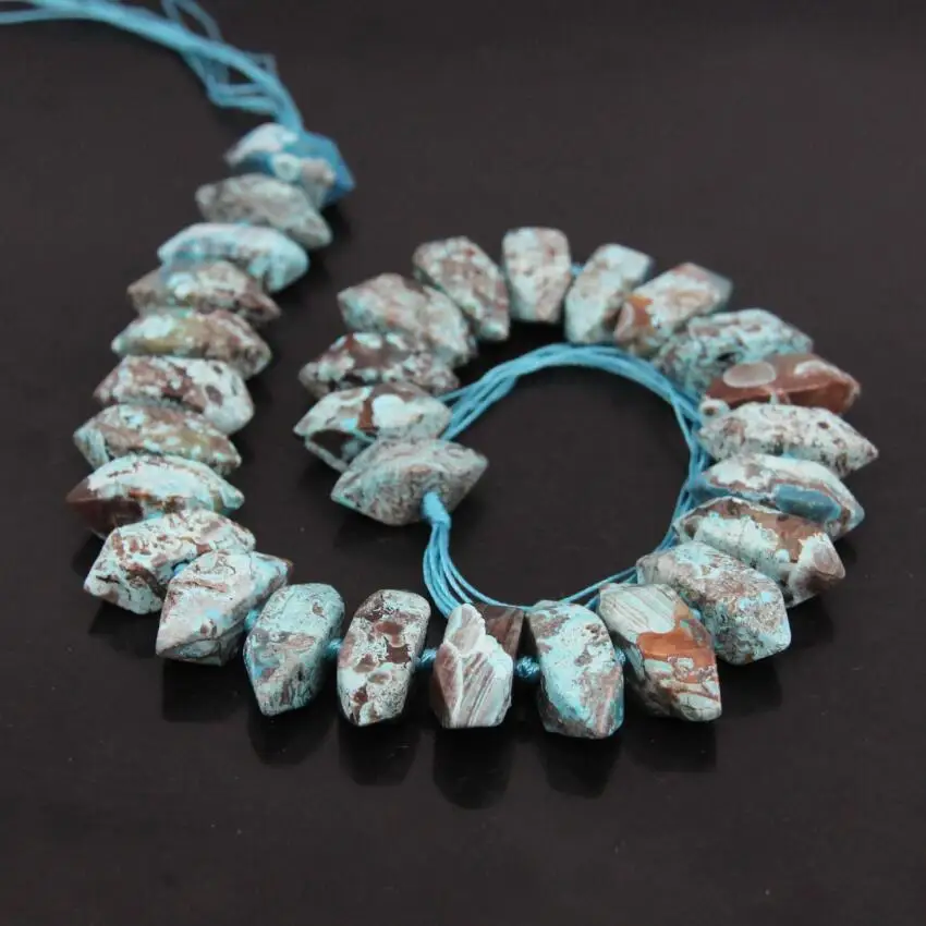 Approx30pcs/strand натуральный синий океан Ясперс граненый двойная точкой ломтик