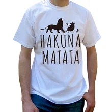 ФОТО 2018  summer  t-shirts hakuna matata men's big size t shirts short sleeve slim fit fashion tops & tees male clothing