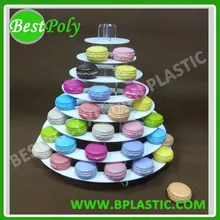1 комплект 8 трехъярусная акриловая подставка для макарон, поддон для печенья пирамида из Макарон