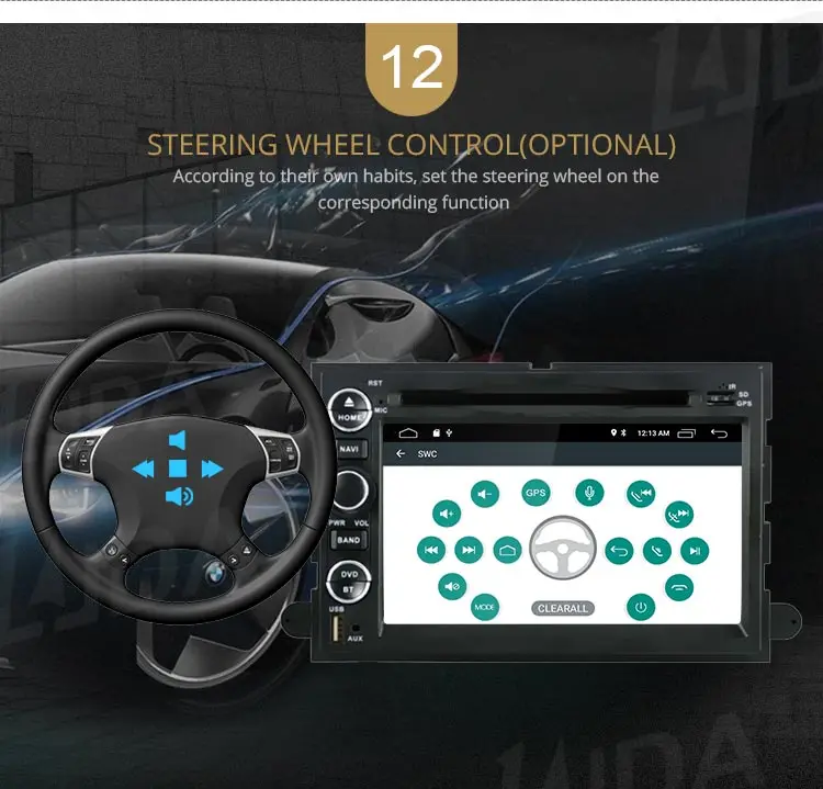 Top LJDA 2 Din Android 9.1 Car Radio For Ford F150 Fusion Escape Edge Multimedia Player Stereo Auto Audio GPS DVD Video IPS Screen 14