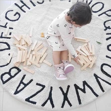 AOVOLL, Рождественский коврик, ковры для гостиной, милые мягкие хлопковые круглые коврики для спальни, напольный коврик для двери, детский коврик, коврики