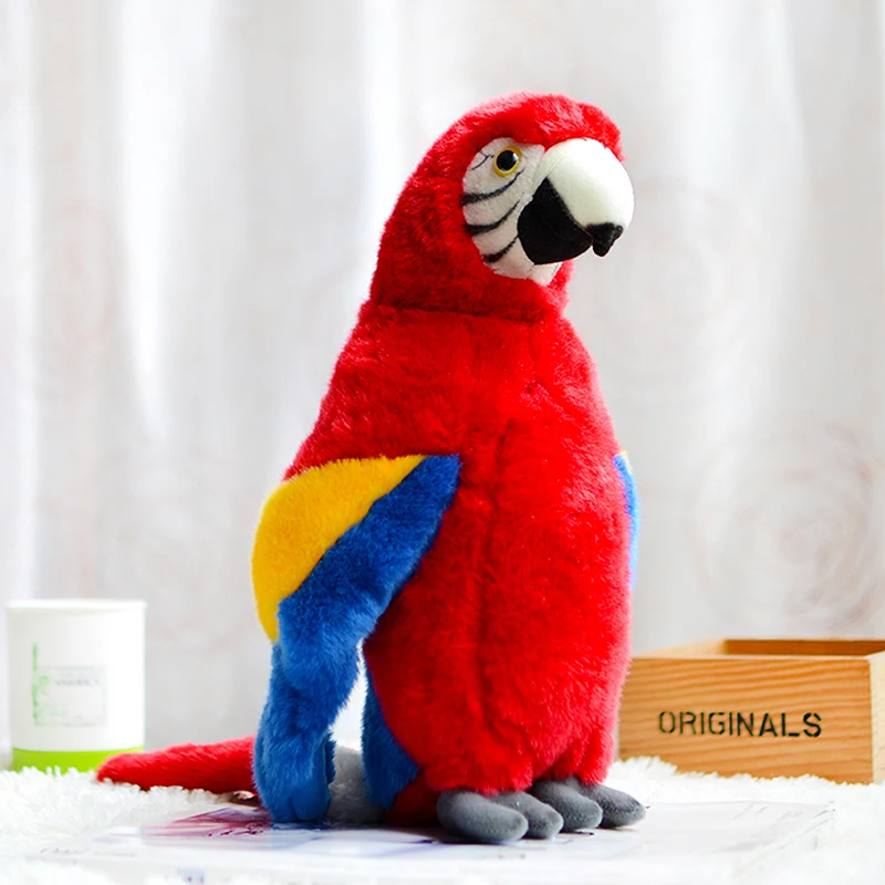 

Collection Ara Macao Parrot Kids Plush Toys Scarlet Macaw Simulation Lovely Baby Gifts Kawaii Lifelike Stuffed Animals Dolls