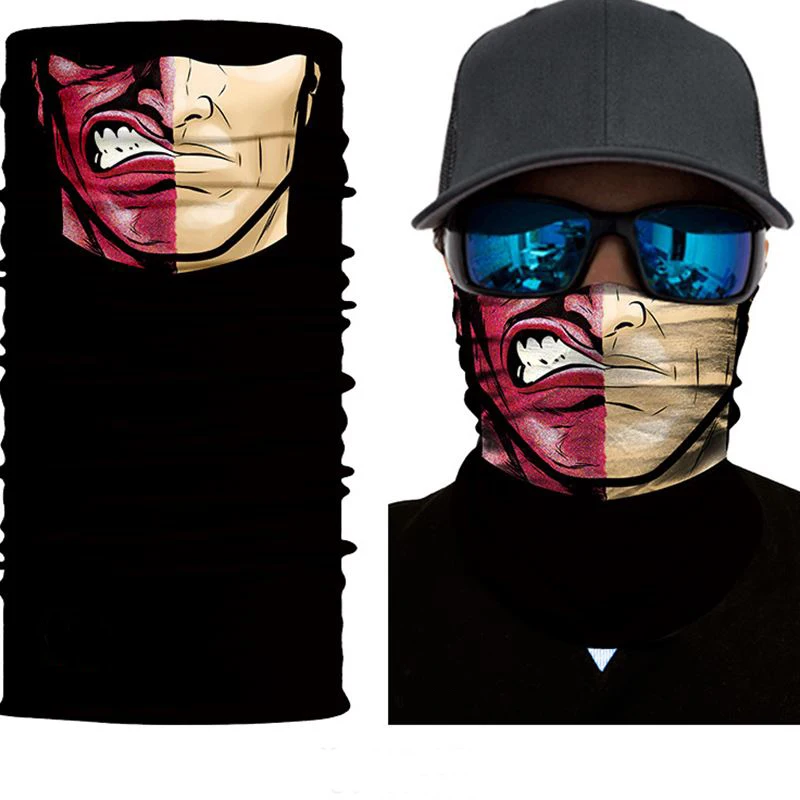 3D маски для езды на мотоцикле мужские маски CS Спорт Катание на лыжах Защита лица ветрозащитный пылезащитный Балаклава охотничья Рыбалка шарф