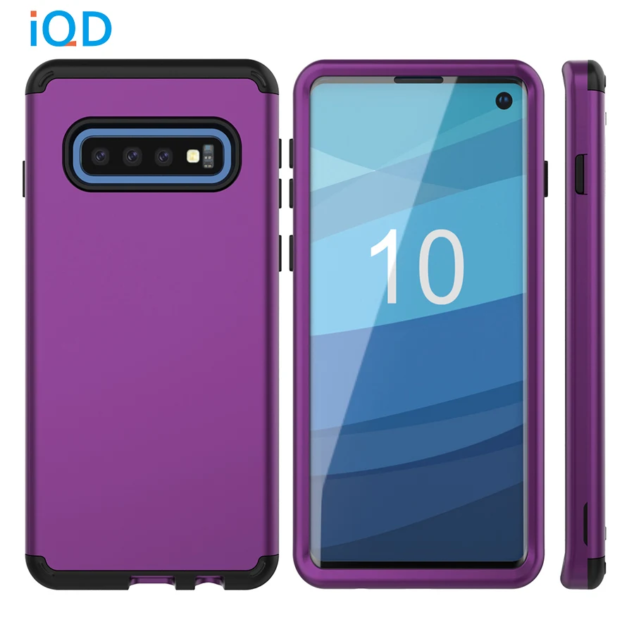 

IQD Case For Galaxy S10e S10 S9 S8 Plus Cover 3 in1 Design shockproof for Samsung Note 9 8 Drop protection sleeve Fitted Cases