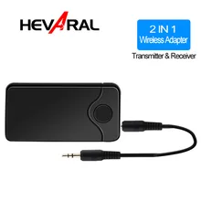Hevaral 2 в 1 Беспроводной стерео аудио Bluetooth приемник передатчик для ТВ Bluetooth адаптер для ПК для смартфонов 3,5 мм AUX b18