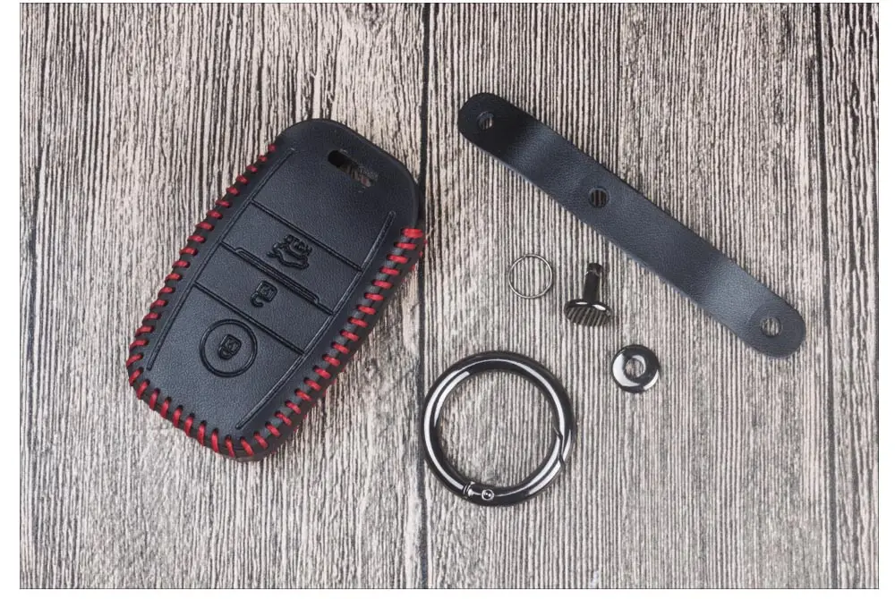 Leather Remote Key Case Cover For Kia Rio K2 Sportage 2018 2019 Cerato K3 Optima K5 Ceed Sorento Soul Forte Sportage R 2011-2015