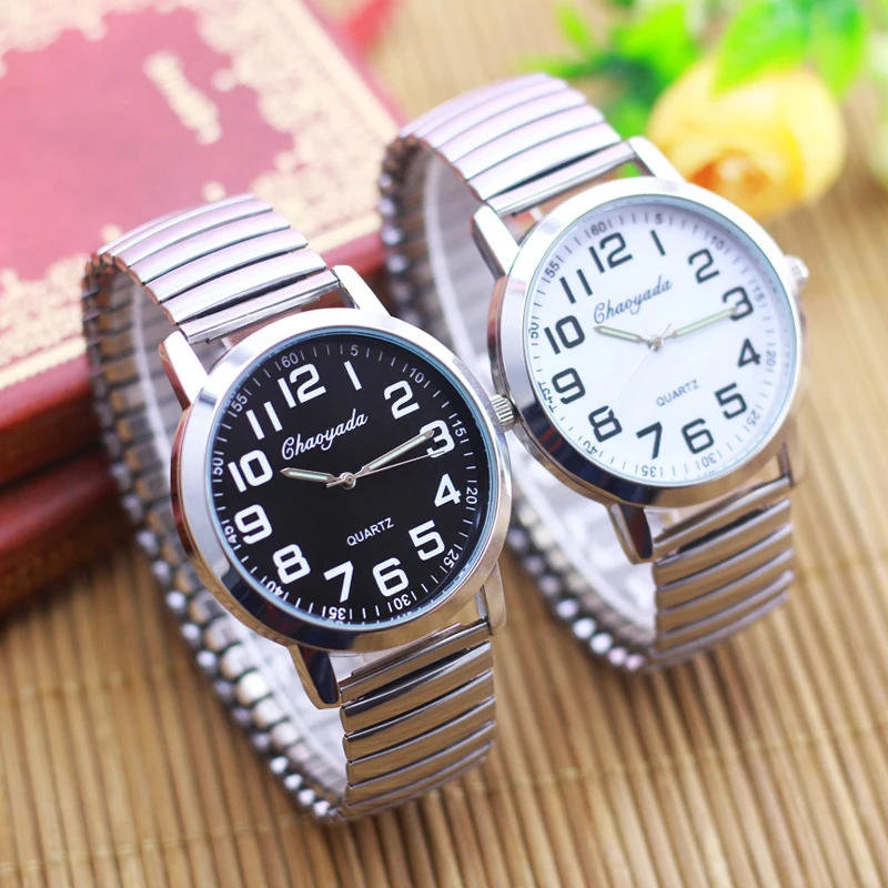 2024 Men Women Couple Lovers Flexible Elastic Strap Quartz Watch Simple Stainless Steel Electronic Luminous Hands Wristwatches 4