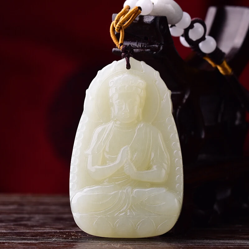 Buy Natural Xinjiang HeTian Yu white jade eight patron