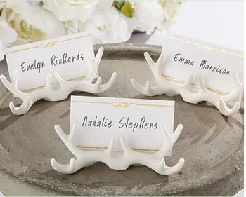 

White Resin Antler Place Card Holder Wedding Decoration Table Card Holder wen6301