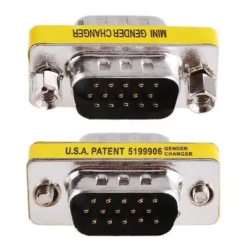 

PROMOTION! 15 Pin HD15 VGA/SVGA M M Mini Gender Changer
