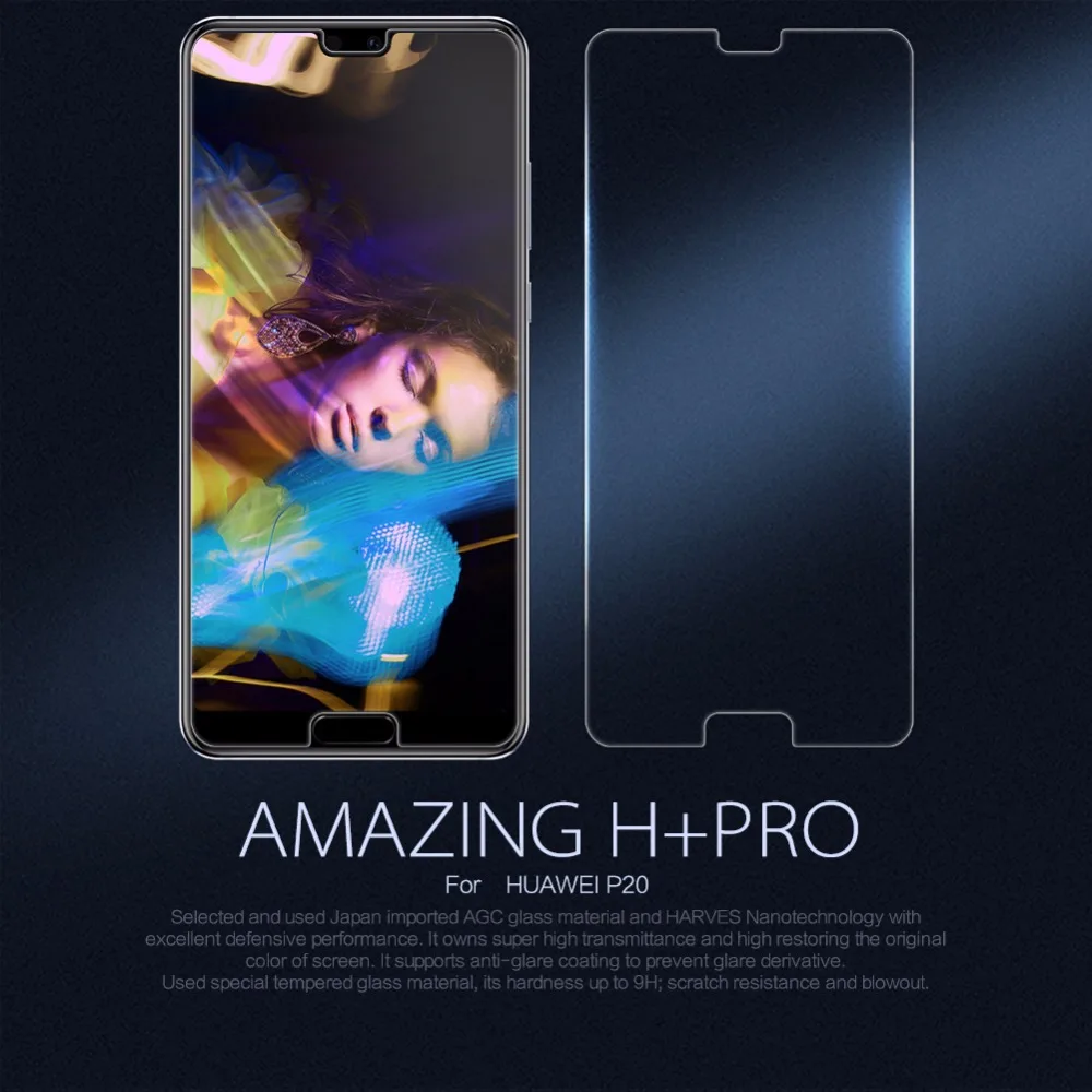 

For Huawei P20 Protective Glass NILLKIN Amazing H+Pro 2.5D Edge Anti-Explosion Tempered Glass Screen Protector For Huawei P20