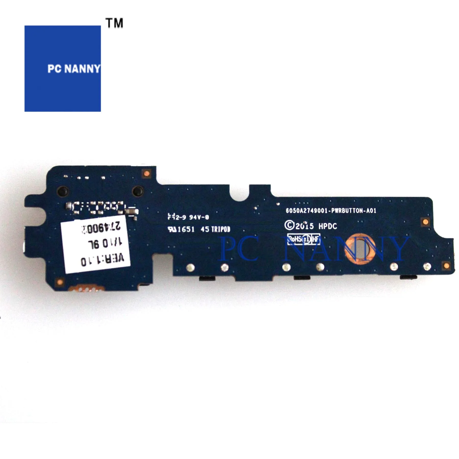 

PCNANNY FOR HP Elite X2 1012 G1 power botton board 6050A2749001 test good