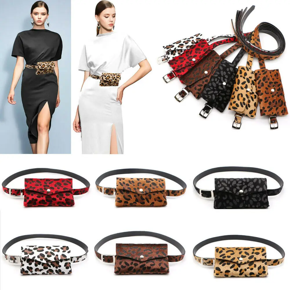 Модная поясная сумка, поясная сумка, сумка для путешествий на бедрах, леопардовая сумка из искусственной кожи, Женская мини-сумочка
