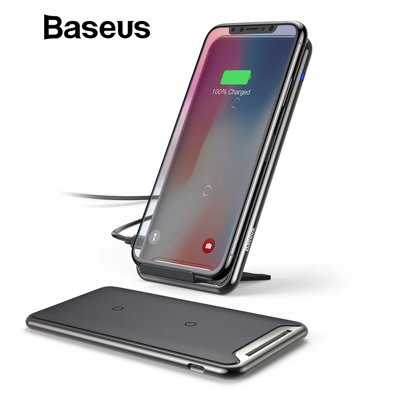 Baseus Triple Coil Wireless Charger For iPhone X Xs Max XR Good Quality Fast Wireless Charging Stand For Samsung Note9 S9 S8