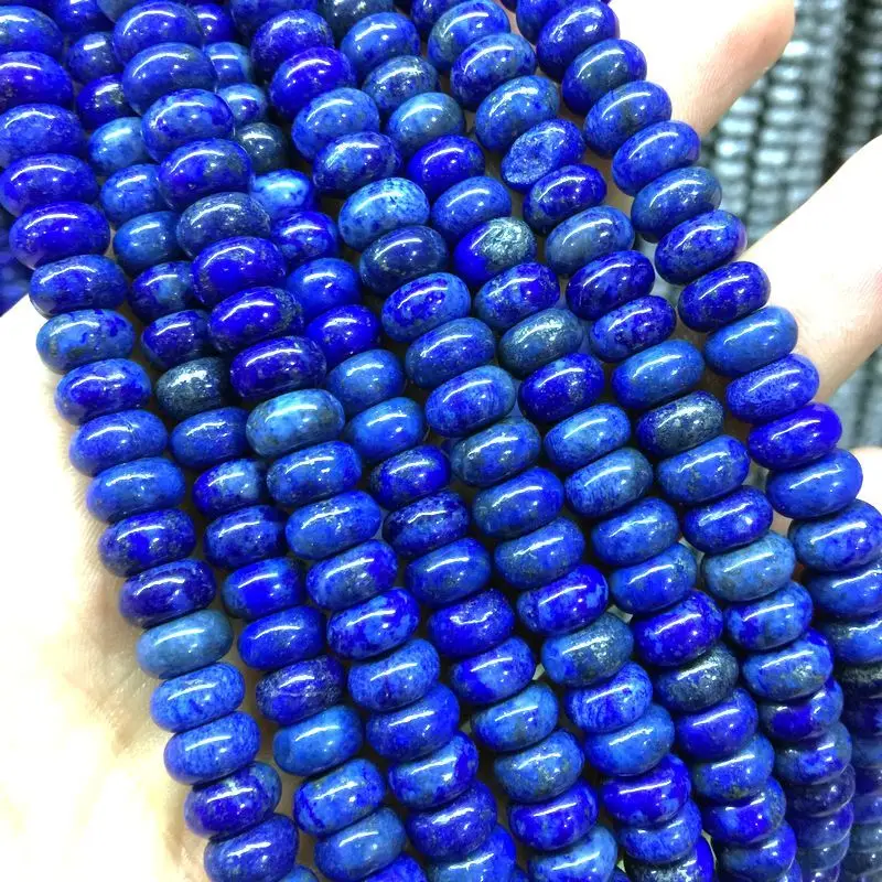 8 mm round lapis stone bead