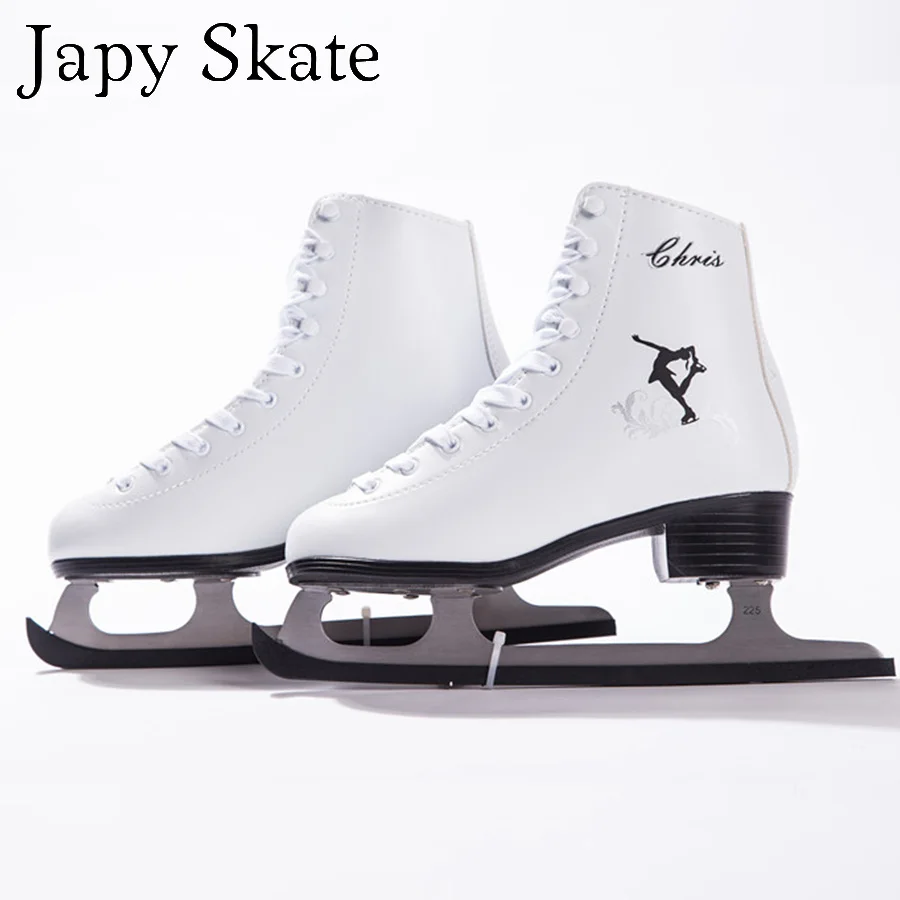 Japy تزلج زلاجات ثلجية الخدع أحذية كريس الكبار الطفل جلد الجليد تزلج المهنية زهرة سكين الحقيقي زلاجات ثلجية