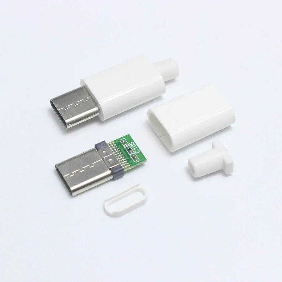 Штепсельная Вилка EClyxun 10 Набор сделай сам USB 3 1 type C двусторонняя сварочная вилка