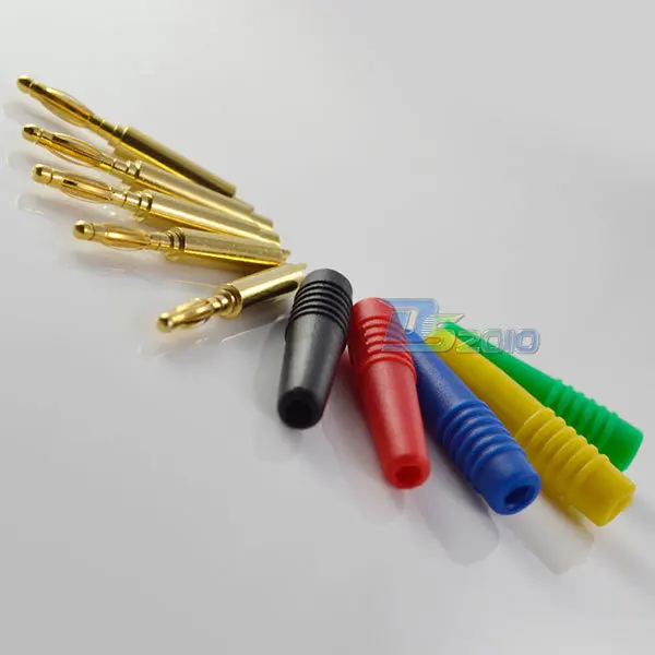 High Quality5Pcs Mic speaker 2mm mini banana plug Jack male connector adaptor converterin