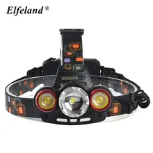 Elfeland Водонепроницаемый 600 лм 4 режима T6+ 2x светодиодная велосипедная фара механическое Масштабирование Спорт на открытом воздухе Регулируемый фонарик на голову