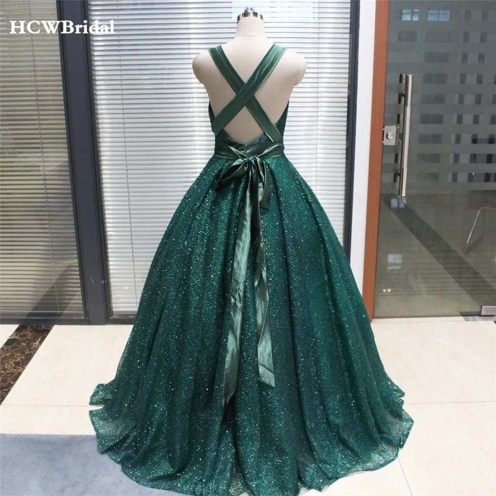 Блестящее темно-зеленое вечернее платье с блестками, глубокий v-образный вырез, открытая спина, ТРАПЕЦИЕВИДНОЕ простое длинное вечернее платье, платья для выпускного вечера на заказ