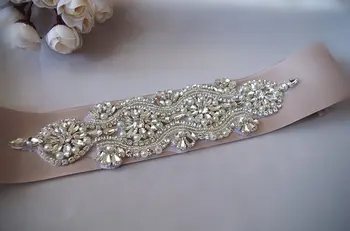 

crystal bridal sash applique ZP040 2Ppieces