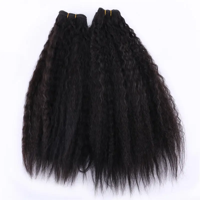 Кудрявые прямые синтетические волосы пряди для шитья синтетические волосы для наращивания термостойкие волокна утки 1" 18" 2" упаковка из 2 - Цвет: #2