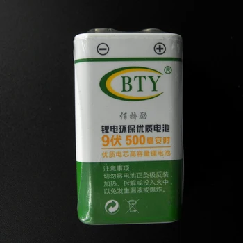 

2016 New FreeShipping 4Pcs BTY 500mAh Lithium Rechargeable 9V Li-ion Battery Batteria Cell For Microphone Electronic Toys