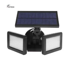 48 Светодиодный с двойной головкой солнечный светильник радар Датчик Точечный светильник водонепроницаемый открытый Солнечный садовый светильник супер яркий двор Светодиодная лампа-прожектор