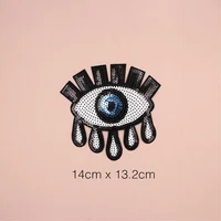 Beauty Eye Sequined Patches Cap Shoe Iron On Embroidered Appliques DIY Apparel Accessories Patch For Clothing Fabric Badge B52 4