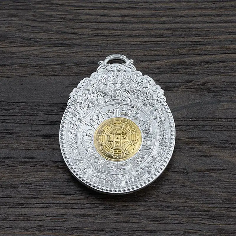 

2019 Real Hot Sale Slide The Golden Deer Fine S990 Retro Craft Jiugong Pendants Wholesale Vajra Multiplier Pack Waist Hanged