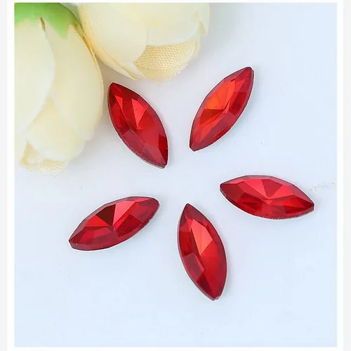 Red Стекло Celadon, кристалл, красивые цвета, Наветт, конский глаз, маркиза, форма, клей на горный хрусталь, бусины ручной работы, nailart, чехол для телефона diy - Цвет: Red