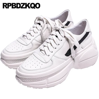 

china sneakers elevator trainers thick sole genuine leather wedge italian designer shoes women luxury 2019 platform muffin real