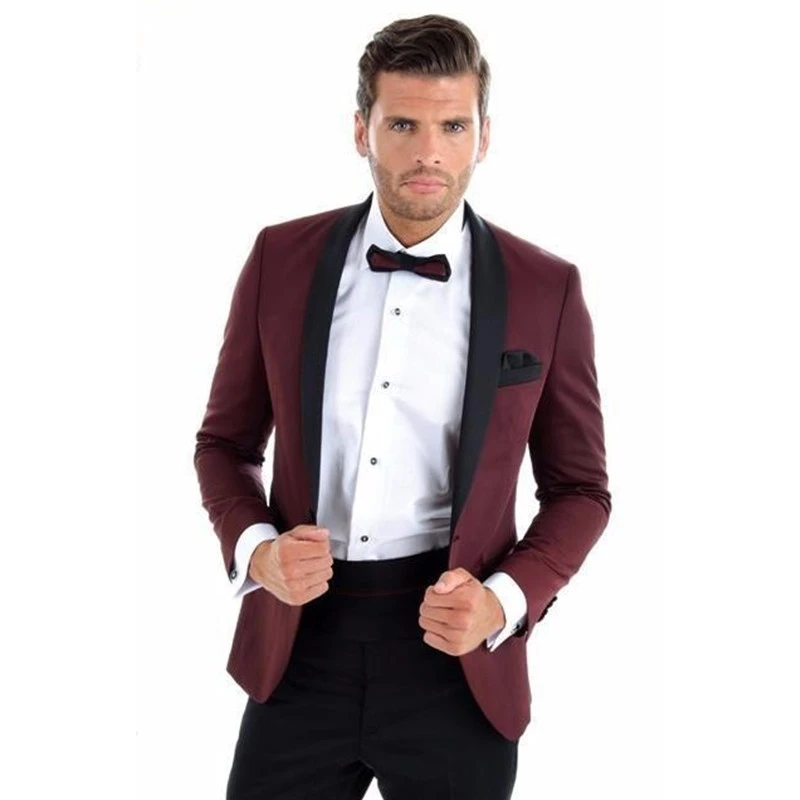 Black pants burgundy blazer Clearance