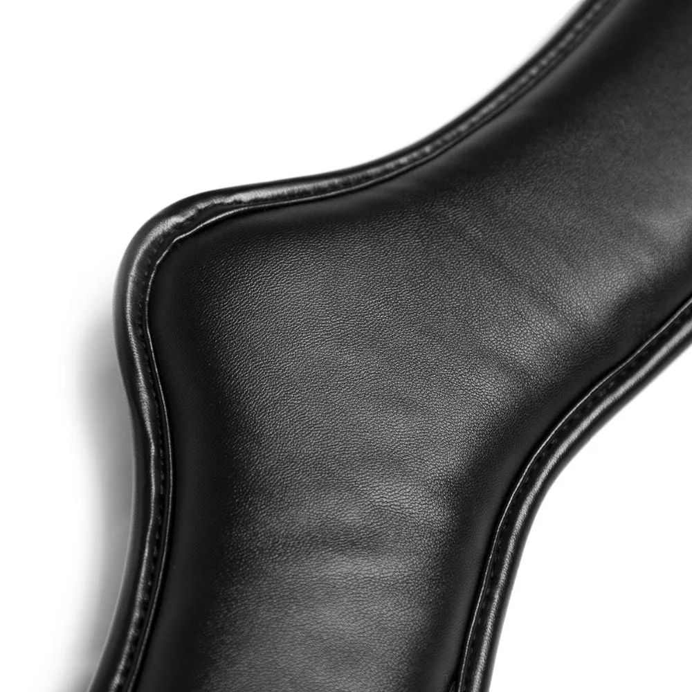Female Black Sponge Padded Leather Posture Collar Neck Corset Fetish Maid Fantasy Role Play Costume