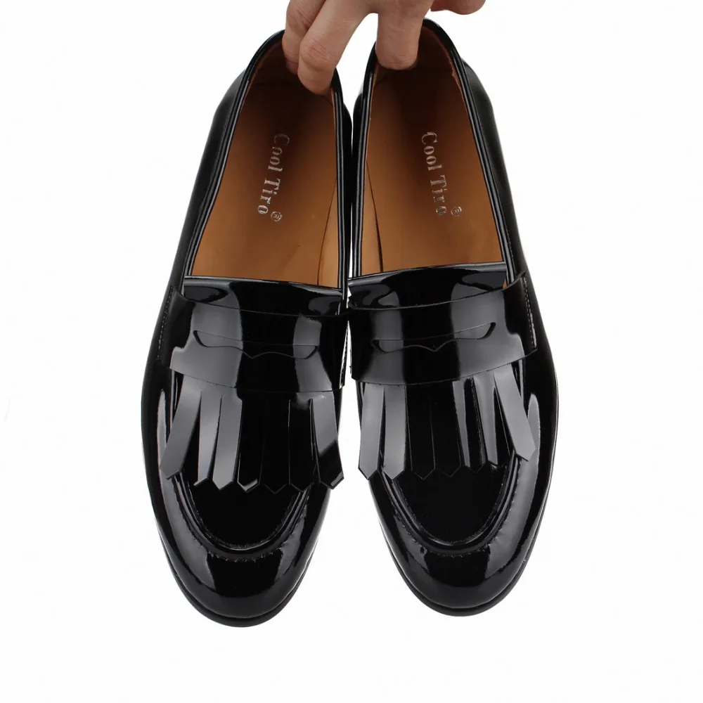 Black patent leather Loafers Men Moccasins (15)