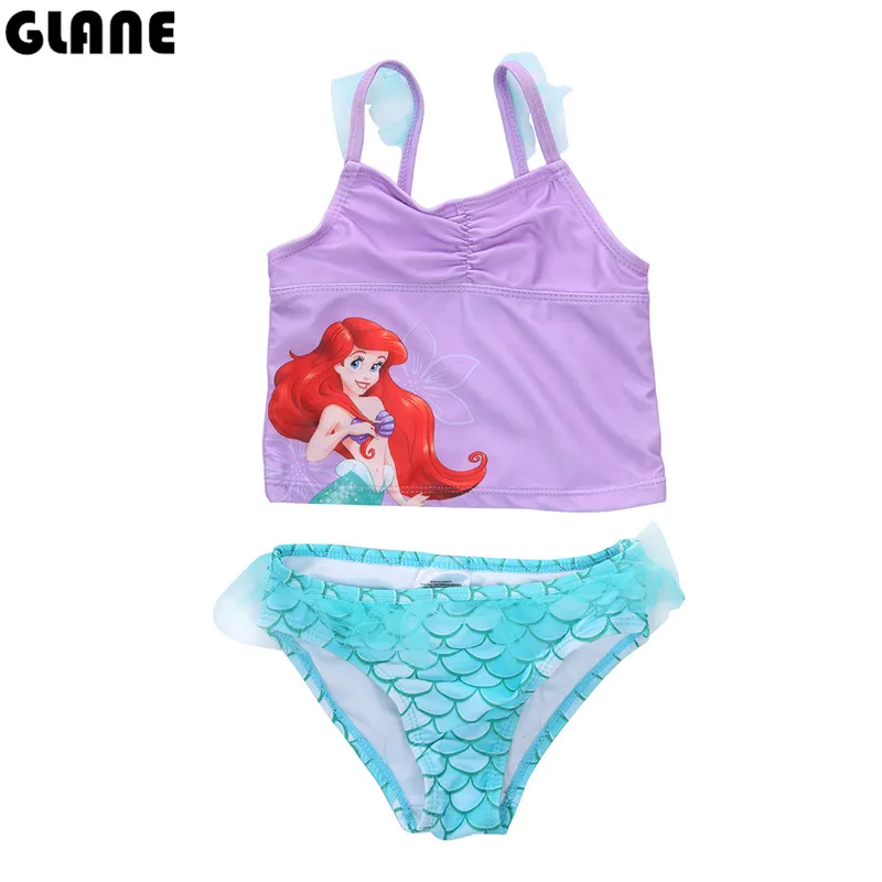 

2Pcs set Toddler Kids Swimming Customes Baby Girls Mermaid Tankini Bikini Set Swimwear Summer Beach Cute Swimsuit Bathing Suit