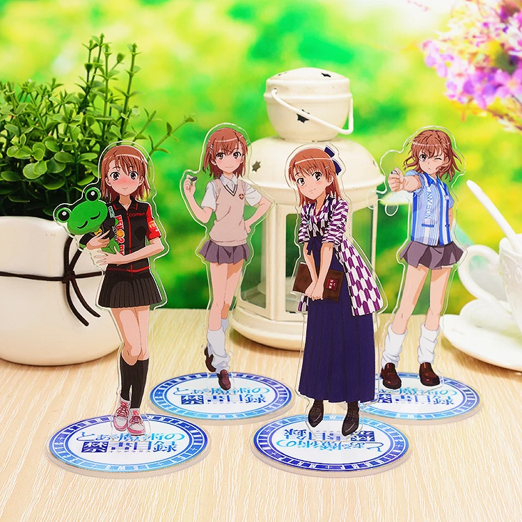 Аниме Toaru Kagaku no Rērugan Misaka Mikoto акриловый брелок подставка фигурка табличка