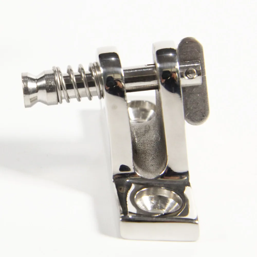 DECK ANGLE HINGE Bimini Top Stainless Steel Marine Fitting w// Quick Release Pin