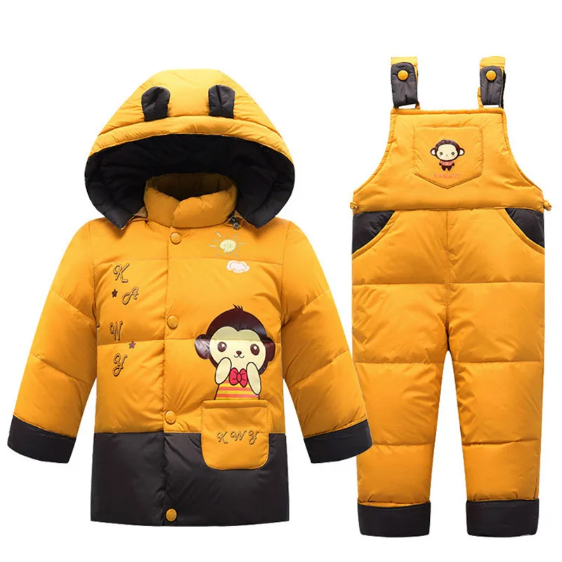 Winter Boy Girl Set Coat + Rompers Down Children Clothing Infantil Warm