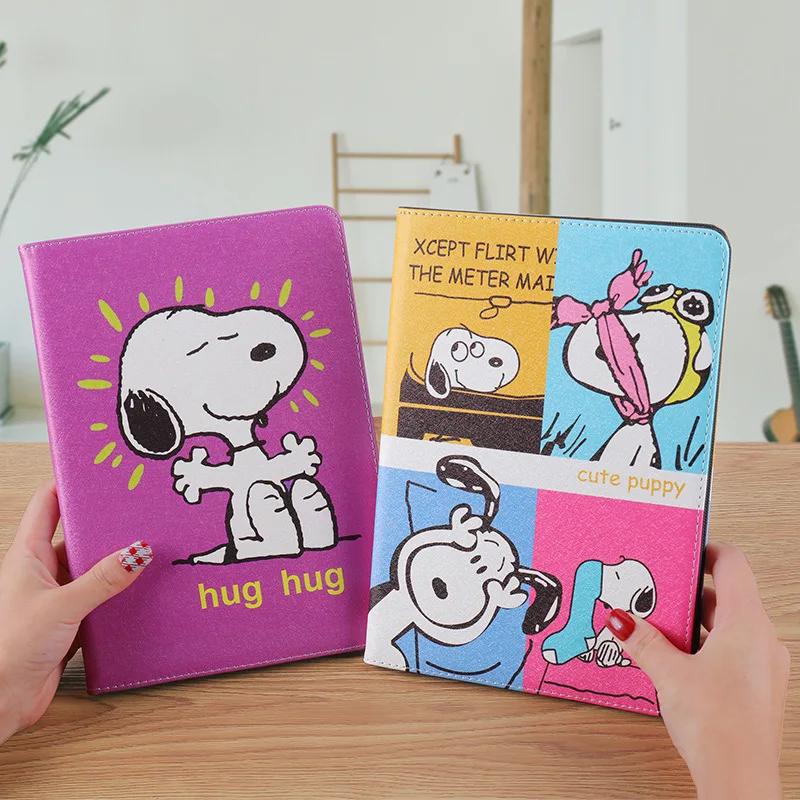 

For Ipad Mini 4 Mini 5 Mini 1 2 3 PU Leather Apple Protective Cover Cute Cartoon Snoopy Mickey Mouse Case Smart Clamshell Holder