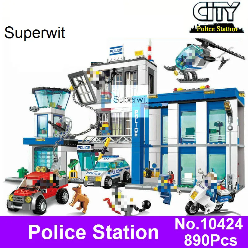 Superwit BELA 10424 Compatible Lepin City Police Station 60047 Figure Building Blocks Bricks Emma Mia Figures