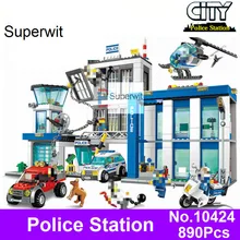Superwit BELA 10424 Compatible Lepin City Police Station 60047 Figure Building Blocks Bricks Emma Mia Figures
